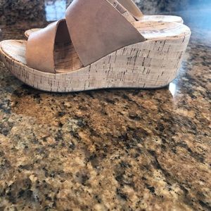 Kork Ease Nude wedge sandals